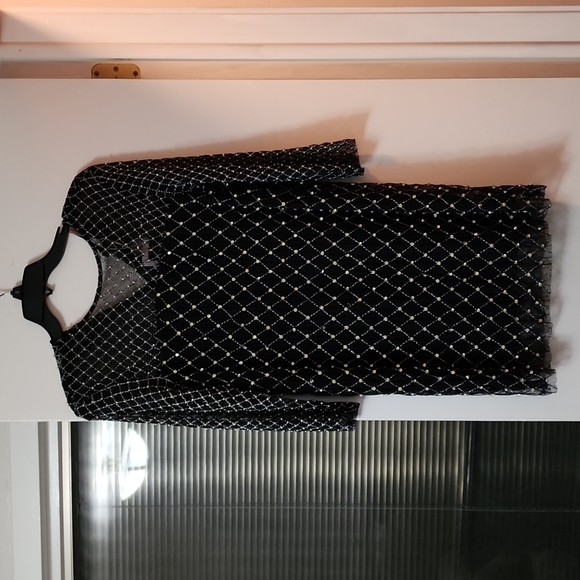 beaded dress zara Zara beaded mini dress